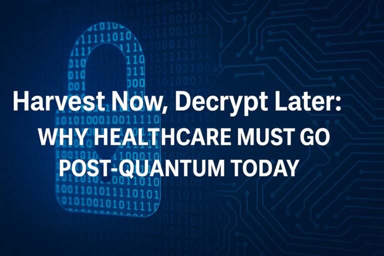 Harvest now, Decrypt later - post-quantum healthcare - medtech security