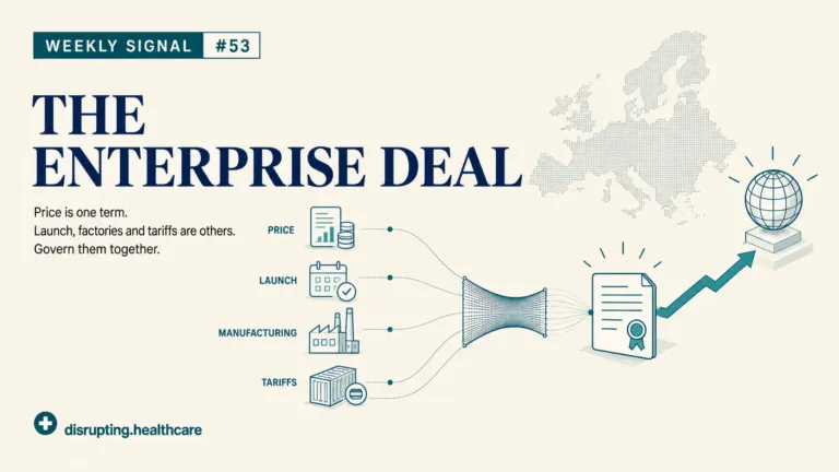 European pharmaceutical pricing, launch, manufacturing and US tariff exposure converging into one enterprise MFN agreement.